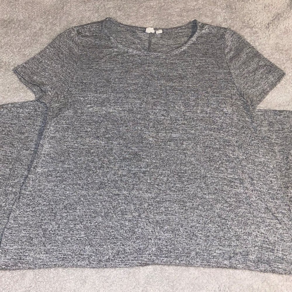 Gray Wash Knee Length T-Shirt Dress